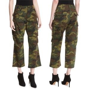 Alice Olivia Johnsie High-Rise Camo Cargo Pants 0